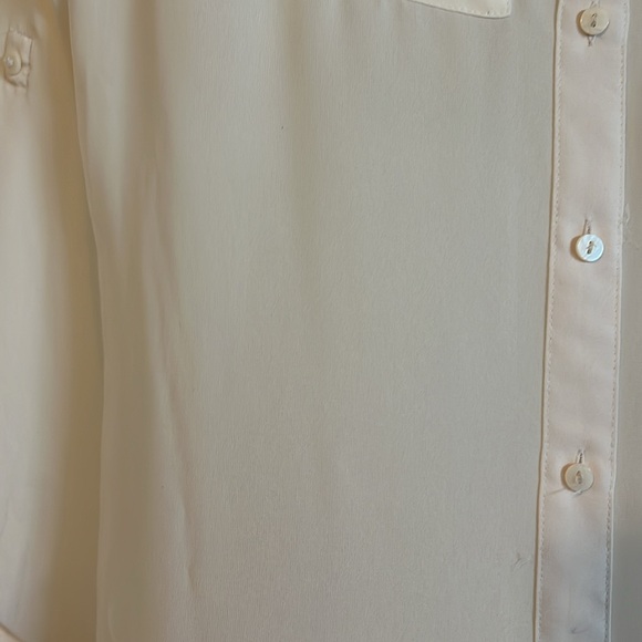 Decree cream chiffon button down top - Picture 2 of 2